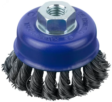 Щетка для УШМ М14 0,5х75мм крученая витая проволока, чашка, блистер Cutop Profi 82-898 *1