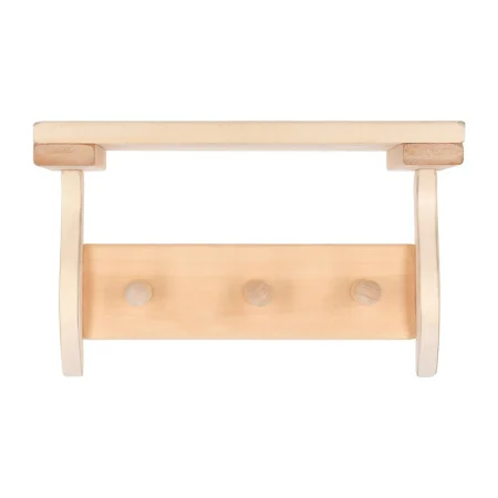 Полка с вешалкой 3 рожка 29х18х14см липа Банные штучки 32414