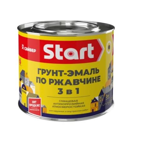 Грунт-эмаль 3в1 по ржавчине Старт серый 20кг