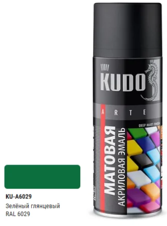 Эмаль универсальная акриловая RAL 6029 зелёная высокоглянцевая KU-A6029 *1/12