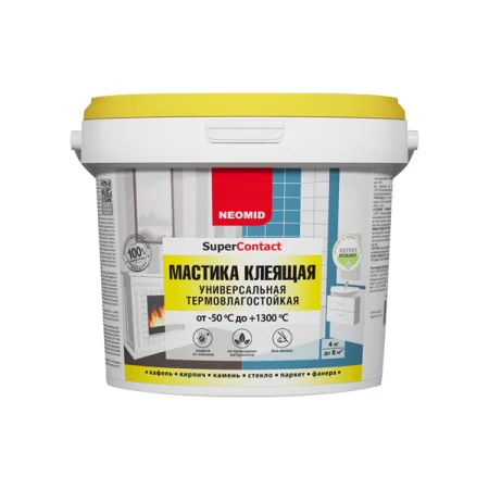 Мастика клеящая термостойкая универсальная 4,0 кг. Неомид