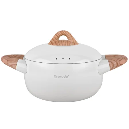 Кастрюля с крышкой 4л 22х11,5см белая алюминий АП индукция Bola Esprado BOLT22WE101 *1