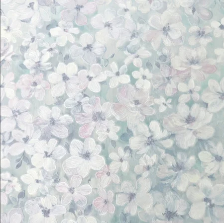 Обои компакт-винил Leto 60568-04 1,06х10м голубые с цветами