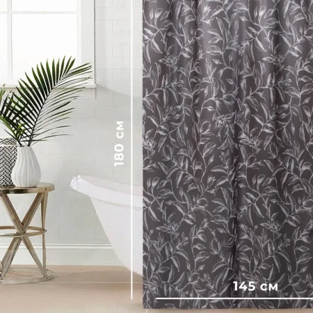 Штора для ванной полиэстер 145х180см Magnolia Этель 9264518