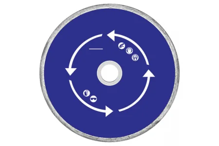 Диск алмазный отрезной сплошной 125х1,9х5,0х22,2мм влажная резка по керамике Mos 37202М *1