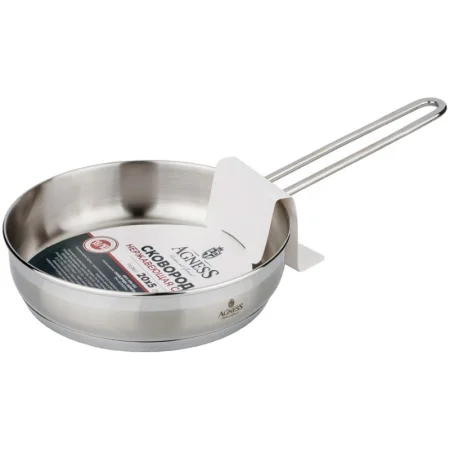 Сковорода Agness Professional 20*5 См,1,6 Л Высококачественная Нерж Сталь 18/10 Индукционное Дно