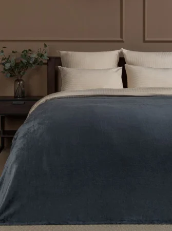 Плед Texrepublic 180х200см фланель темно-серый TF FNP DKGY1 1820 59968 *1