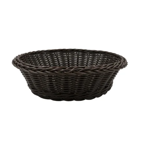 Корзина настольная круглая "Полиротанг", Д250 Ш250 В70, коричневый Zong-08