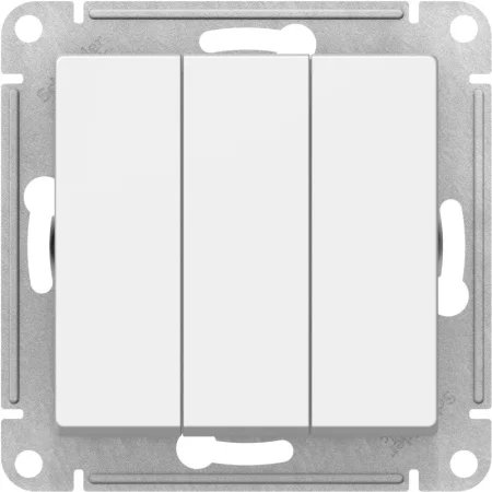 Механизм выключателя 3-кл. СП AtlasDesign 10А IP20 (сх. 1+1+1) 10AX бел. SchE ATN000131