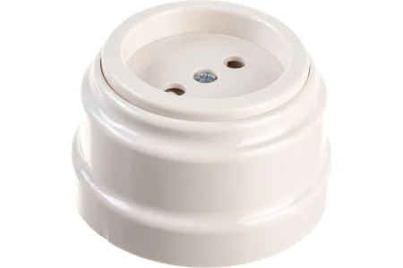 Розетка 1-м "Ретро" без земл. со шторками 16А ОУ РА16-0205 бежевый (Bylectrica) *1