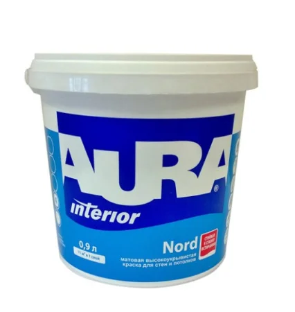Краска AURA  Nord интерьерная для стен и потолков 0,9л
