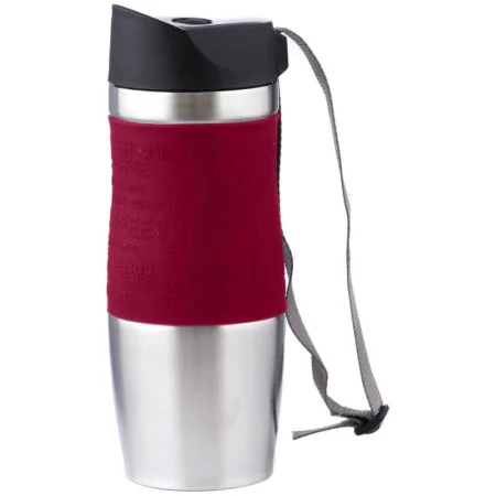 Термокружка Agness 360 Мл С Кнопкой Стоппером И Удобным Ремешком Для Переноски (Кор=30Шт.)