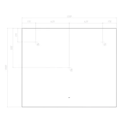 Зеркало с подсветкой Vigo Quadro Comfort z.QUA.1200.Comfort 1200х1000мм с антизапотеванием, бесконтактный сенсор