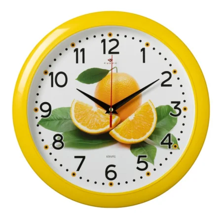 Часы настенные "Апельсин" круг d=29см, корпус желтый Рубин 6026-228 *1