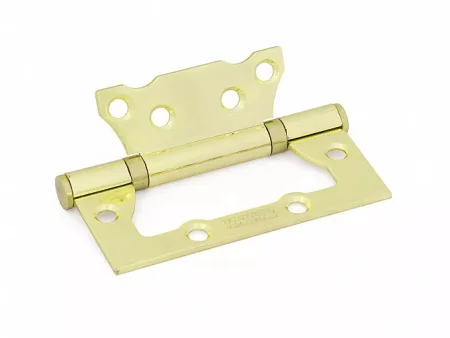 Петля без врезки универсальная Фабрика замков E-2BB-100 PB латунь (пакет) *1/50