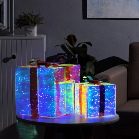 Светодиодная фигура «Подарки» 16, 20, 25 см, пластик, 220 В, свечение белое 9646391