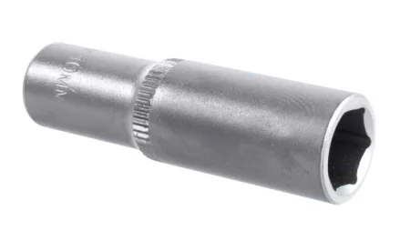 Головка торцевая 6-гранная 1/4 10мм сталь Cr-V удлиненная Зубр Мастер Flank 27717-10