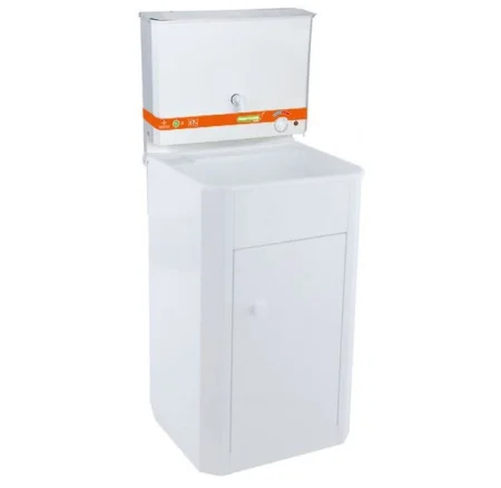 Умывальник без ЭВН 17 л металл бак/пласт мойка/тумба металл белый Praktische Home П4832 *1