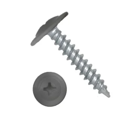 Саморез с прессшайбой, острый, для крепления металла RAL7024 4,2х19 уп. - 20 шт. SteelRex