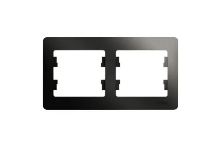 Рамка 2-м "Glossa" горизонт. антрацит SE GSL000702