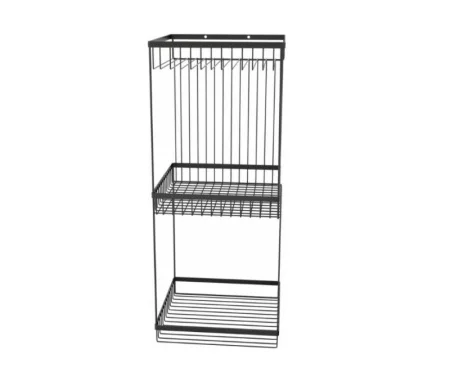 Полка прямоугольная 3-яр Connect металл Fora FOR-DIM093B