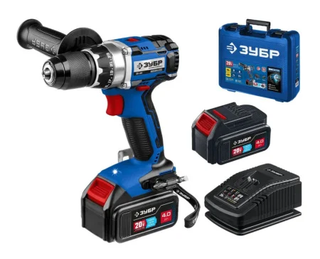 Дрель-шуруповерт аккум. Зубр Профессионал DB-201-42 Т7 20В 70Н·м 2 АКБ (4 А·ч) 1800 об/мин кейс *1