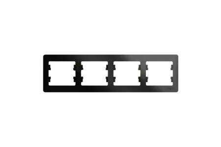 Рамка 4-м "Glossa" горизонт. антрацит SE GSL000704