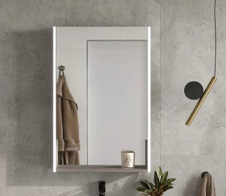 Зеркало-шкаф EQUIL Ferro LED 60 zsFERRO60.R с часами, правый