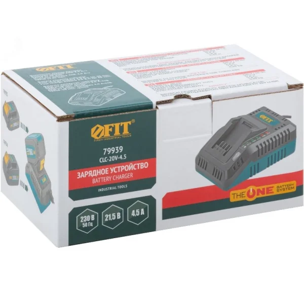 Зарядное устройство Fit 79939 21,5В, 4,5А, 0,45кг индикатор заряда