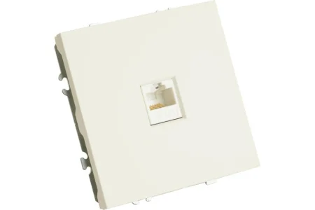 Розетка компьютерная 1-м "Эмили" RJ-45 (механизм) белый фарфор soft touch RST00-5117-01 Stekker *1