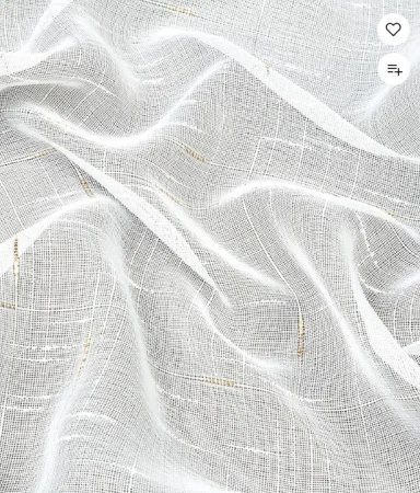 Тюль Лён 300х260см белый с золотом *1