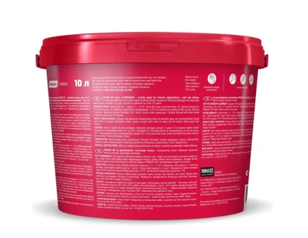 Краска акриловая Parade W2 гостинная и спальня влагопрочная матовая 10л