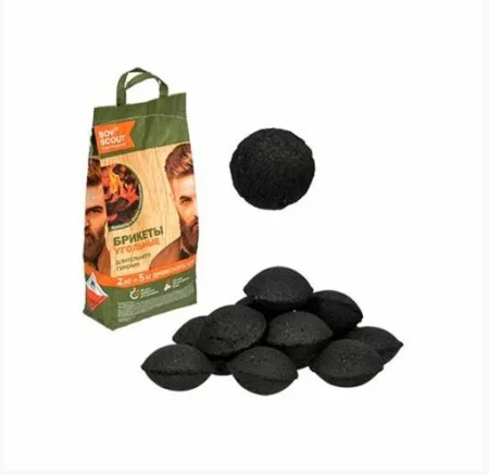 Уголь брикетированный подушечки длительного горения 2кг Boyscout 61635 *1/287