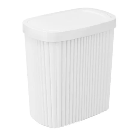 КОНТЕЙНЕР ДЛЯ МУСОРА С ПЛАВАЮЩЕЙ КРЫШКОЙ "VELVET" 1,9Л 160х100Х172ММ (Белый)