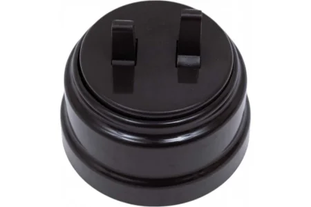 Выключатель 2-кл "Ретро" тумблерный 10А ОУ А510-2204 шоколад (Bylectrica) *1