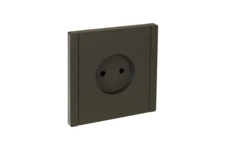 Розетка 1-м СП "Forte&Plano" FP318 10А без заземл. без защ. шторок винт. крепл. сер. IEK FP-R10-10-K