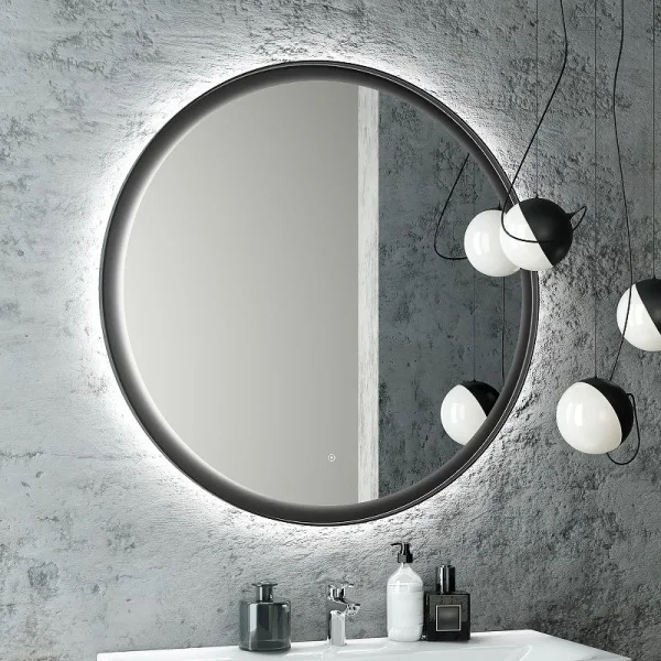 Зеркало с подсветкой Континент Planet Black ЗЛП683 D1000мм с бесконтактным сенсором