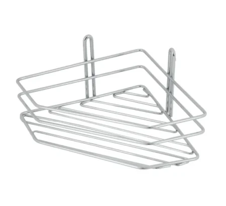 Полка угловая 1-яр трапеция хром 20х20х10,5см П0001566