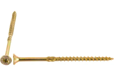 Саморез конструкционный 4,5х40 самозенкующий желт.,потай TORX25 (10 шт.), Bullit-подвес