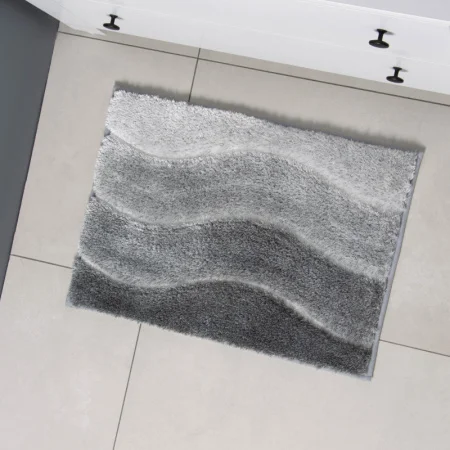 Коврик Waves 43х61см полиэстер серый 10542033