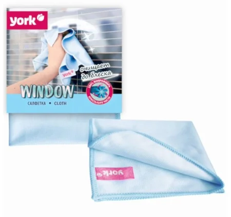 Салфетка из микрофибры для окон 30х30см York Y026150 *1