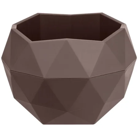 Кашпо д/цветов пласт. "Топаз" 0,45л мокачино КШ-4712 (La Decoro) *1