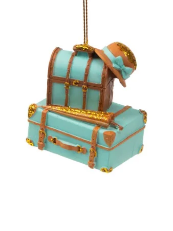 Украшение подвесное Багаж леди полирезина 3,8х6х5,3см арт.89352 *1