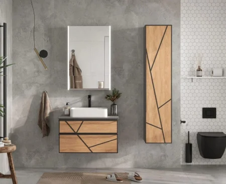 Зеркало-шкаф EQUIL Ferro LED 60 zsFERRO60.R с часами, правый