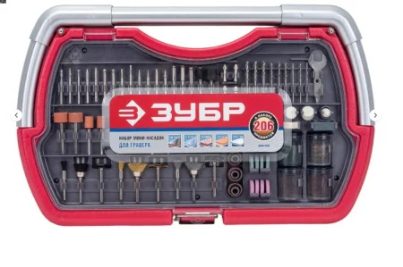 Набор мини-насадок для гравёра (206 предм.) ЗУБР 35904-H206 *1