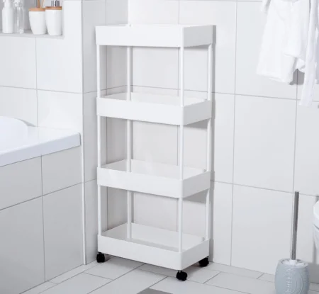 Этажерка 4х-ярусная на колесах 40х21,7х90см 4694165