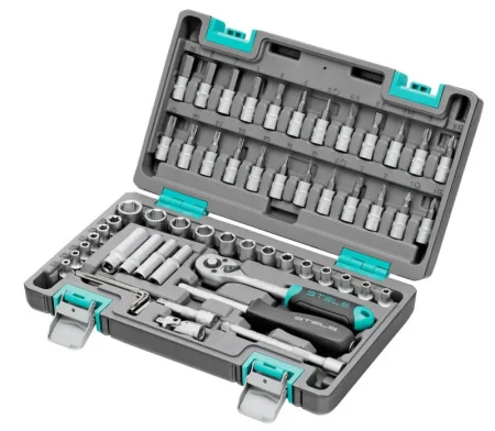 Набор инструментов 57 предм. 1/4", CrV, пласт. кейс Stels 14101 *1