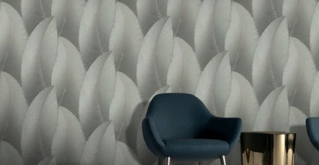 Обои горячего тиснения Victoria Stenova Dubai 281053 1,06х10м абстракция темно-зеленые