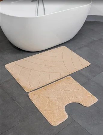 Коврик д/ванной "Gold" 50х80/40х50см БЕЖЕВЫЙ МС 2-071 (My Crystal) *1