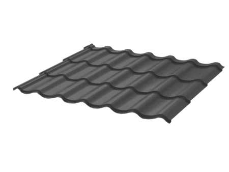 Металлочерепица (профиль) М4 2 Стандарт ПЭ 1180х3000 0,45 RAL7024 серый графит